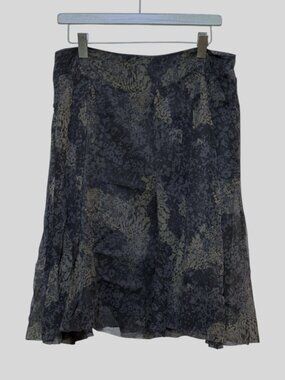 VTG Y2K 2000s Calvin Klein Silk Skirt 8 Chiffon Fairy Witch Whimsigoth 100% Silk